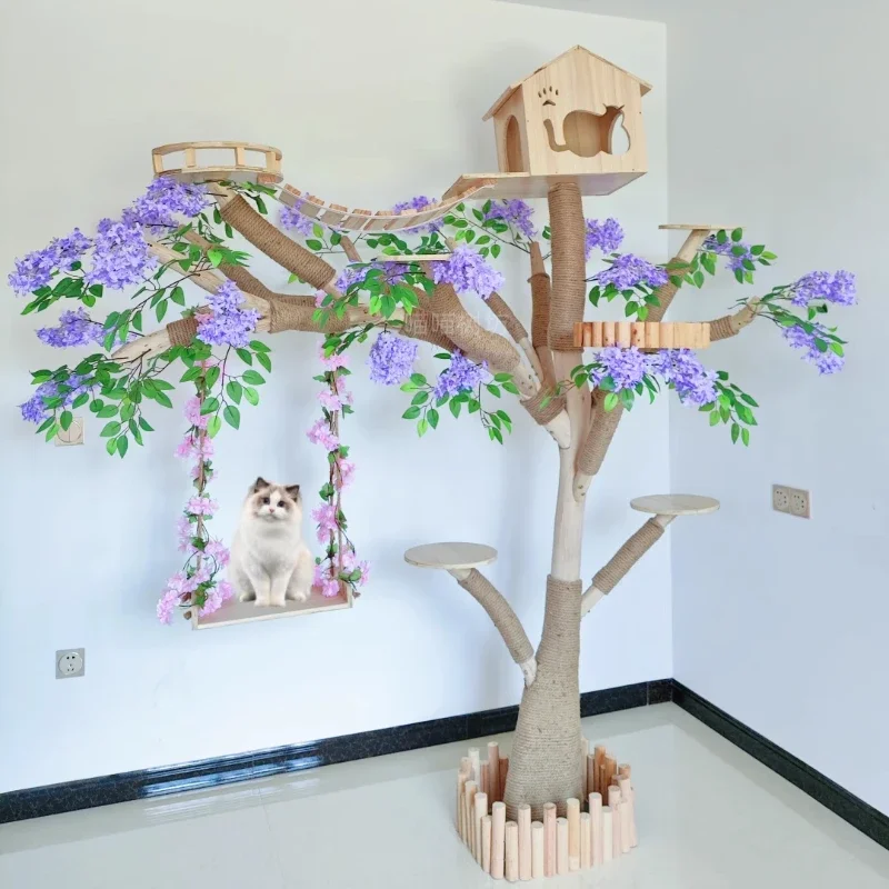 Solid Wood Large Cat Climbing Frame Artificial Tree Integrated Multi-functional Pet Frame Pet House Luxury Full Set of Cat Toys
Solid Wood Large Cat Climbing Frame Artificial Tree Integrated Multi-functional Pet Frame Pet House Luxury Full Set of Cat Toys