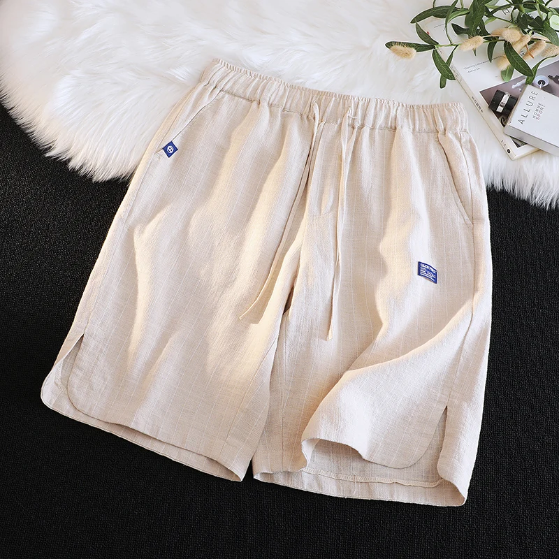 Casual Men's Linen Shorts Summer Thin Breathable Cotton Linen Straight Loose Five-Quarter Pants Striped Big Boxer Shorts
Casual Men's Linen Shorts Summer Thin Breathable Cotton Linen Straight Loose Five-Quarter Pants Striped Big Boxer Shorts