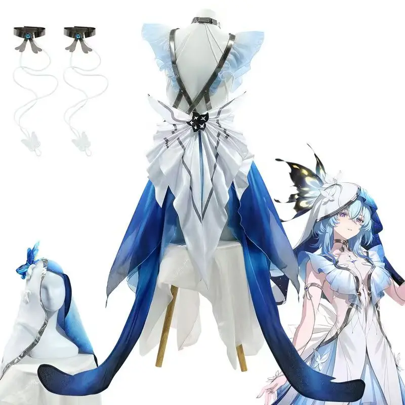 Wuthering Waves The Shorekeeper Cosplay Costume High Quality Restored Blue White Dress Full Set Women Cos Outfit With Headwear
Wuthering Waves The Shorekeeper Cosplay Costume High Quality Restored Blue White Dress Full Set Women Cos Outfit With Headwear