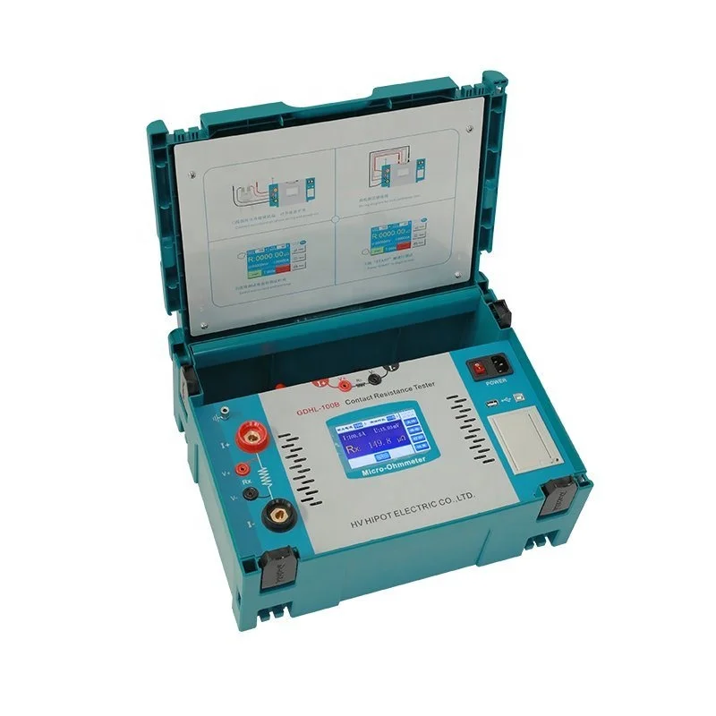HV HIPOT GDHL-100B Contact Resistance Tester (MICRO-OHMMETER) For High Voltage Switch
HV HIPOT GDHL-100B Contact Resistance Tester (MICRO-OHMMETER) For High Voltage Switch