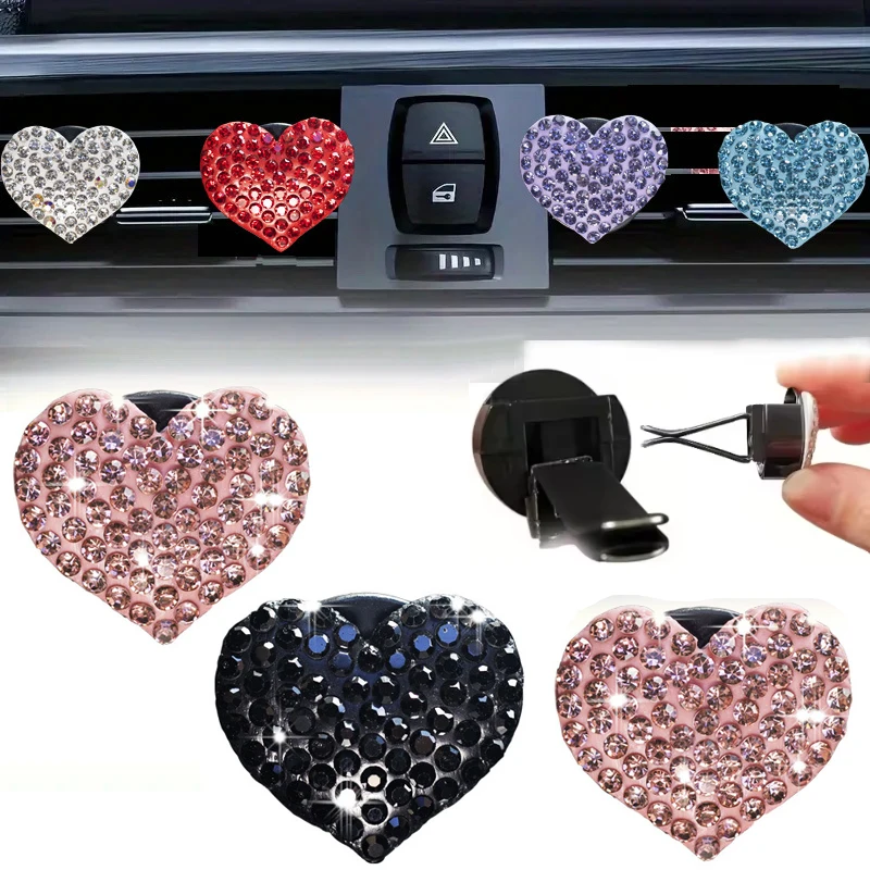 Car Air Outlet Perfume Clip Heart-shaped Rhinestone Car Air Conditioning Air Vent Decoration Perfume Clip Auto Accessories
Car Air Outlet Perfume Clip Heart-shaped Rhinestone Car Air Conditioning Air Vent Decoration Perfume Clip Auto Accessories