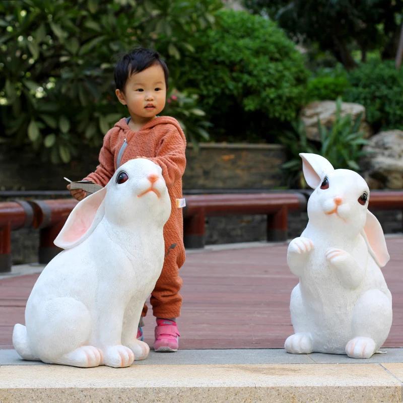 Outdoor garden animal resin simulation rabbit sculpture ornament
Outdoor garden animal resin simulation rabbit sculpture ornament