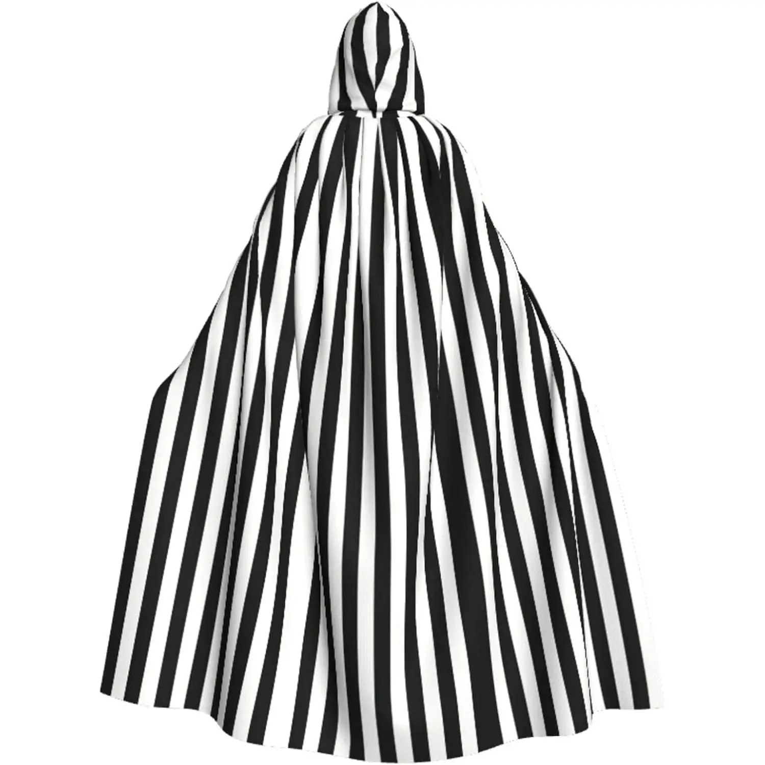 Черно-белый полосатый принт, унисекс, плащ ведьмы для взрослых, накидка с капюшоном, накидка на Хэллоуин, Рождественский костюм, плащ для косплея 
Черно-белый полосатый принт, унисекс, плащ ведьмы для взрослых, накидка с капюшоном, накидка на Хэллоуин, Рождественский костюм, плащ для косплея