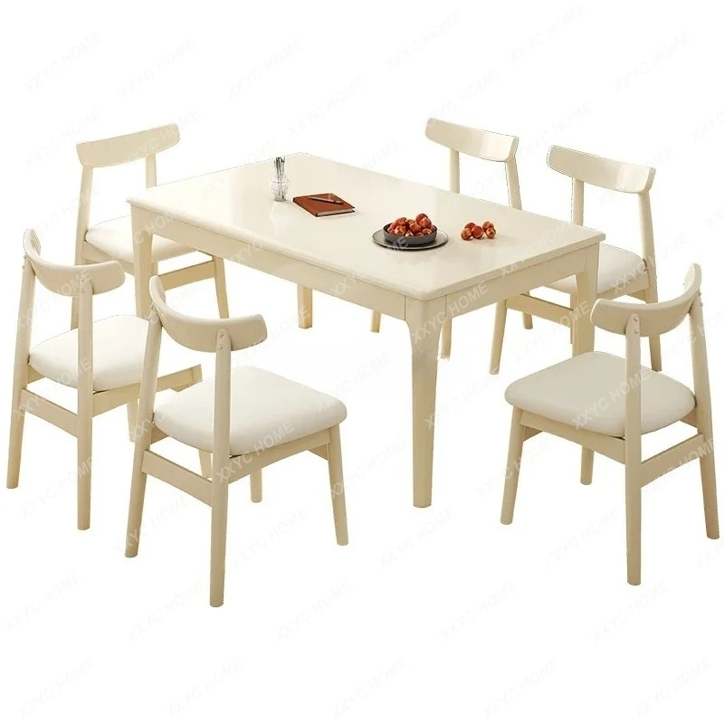 ls04 cream style dining table household rectangular square table all solid wood dining table
ls04 cream style dining table household rectangular square table all solid wood dining table
