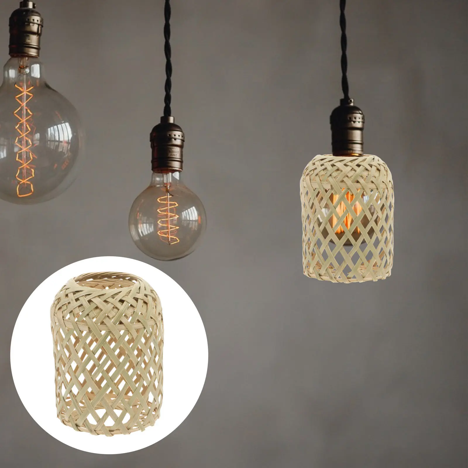 Bamboo Woven Lamp Shade Rustic Style Simple Install Soft Light Ceiling Pendant Lamp Shade Decor for Home Cafe Wedding
Bamboo Woven Lamp Shade Rustic Style Simple Install Soft Light Ceiling Pendant Lamp Shade Decor for Home Cafe Wedding