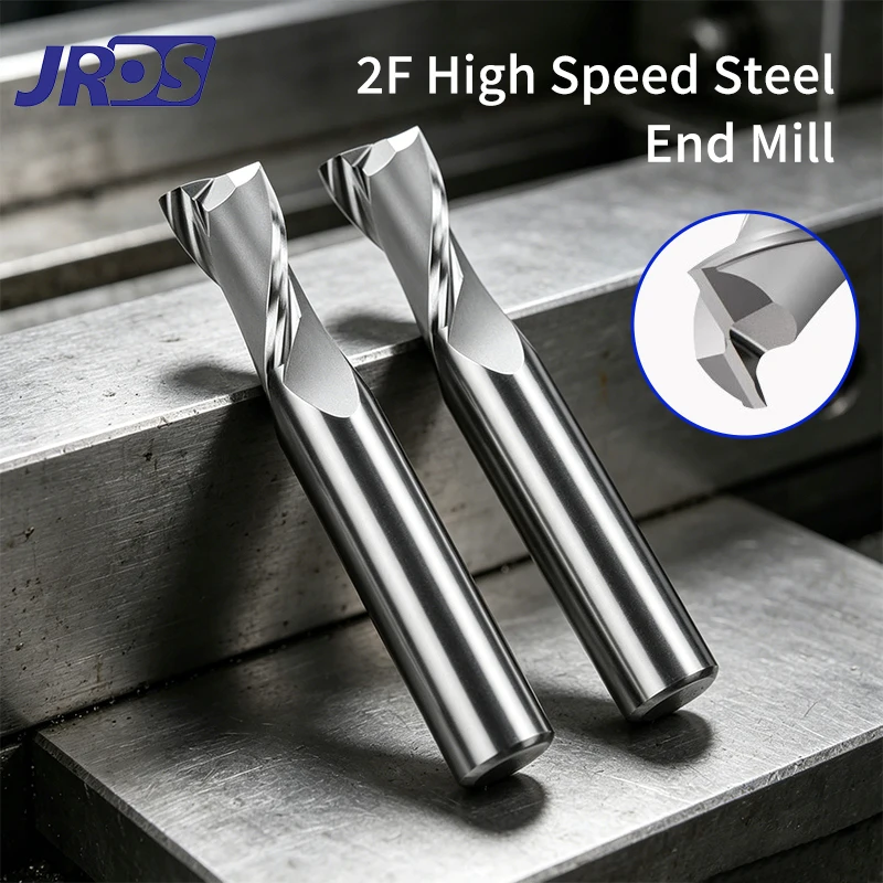 JRDS 2 Flutes Straight Shank HSS-AL Keyway End Mill White Steel Milling Cutter for Metal Aluminum Steel 4 6 8 10 12 14 16 20mm
JRDS 2 Flutes Straight Shank HSS-AL Keyway End Mill White Steel Milling Cutter for Metal Aluminum Steel 4 6 8 10 12 14 16 20mm