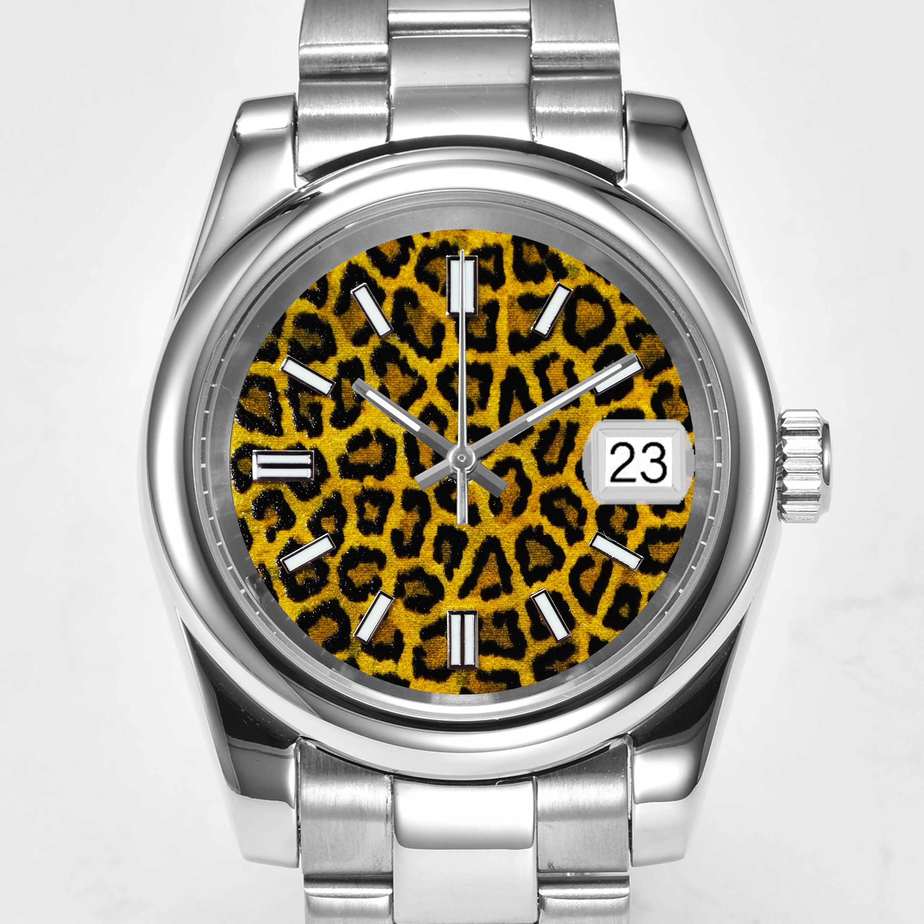 NH35 Watch 39/36mm Leopard Design Watch NH35 Movement Sapphire Crystal 316L Stainless Steel 10ATM Water Resistance
NH35 Watch 39/36mm Leopard Design Watch NH35 Movement Sapphire Crystal 316L Stainless Steel 10ATM Water Resistance