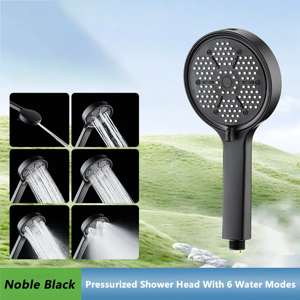 Portable Shower Head High Pressure 6 Jet Modes Water Saving Handheld Shower Heads with Large Nozzles Hotel Bathroom Accessories
Portable Shower Head High Pressure 6 Jet Modes Water Saving Handheld Shower Heads with Large Nozzles Hotel Bathroom Accessories