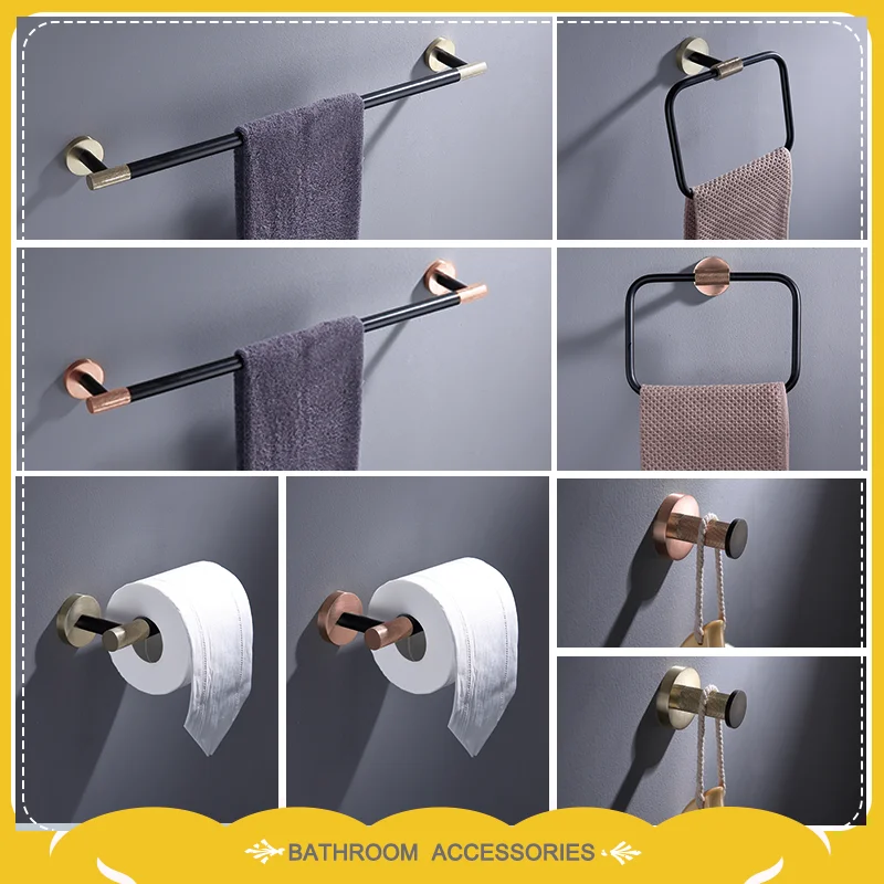 Brushed Rose Gold Luxury Stainless Steel Towel Rack Bar Ring Coat Hook Tissue Hardware Sets Black Rose Gold Bathroom Accessories
Brushed Rose Gold Luxury Stainless Steel Towel Rack Bar Ring Coat Hook Tissue Hardware Sets Black Rose Gold Bathroom Accessories