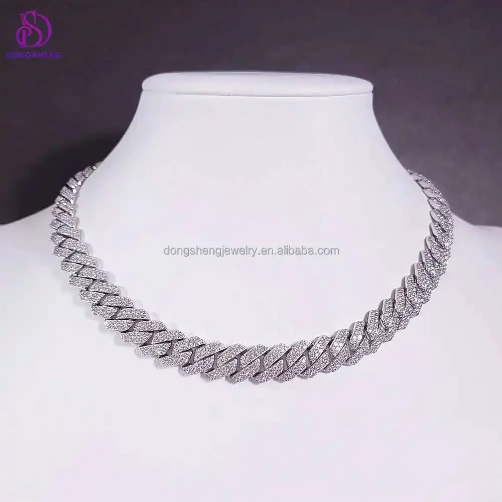 Custom Fine Jewelry 18mm 20mm Hiphop Necklace 925 Sterling Silver Ice Out Vvs Moissanite Diamond Cuban Link Chain
Custom Fine Jewelry 18mm 20mm Hiphop Necklace 925 Sterling Silver Ice Out Vvs Moissanite Diamond Cuban Link Chain