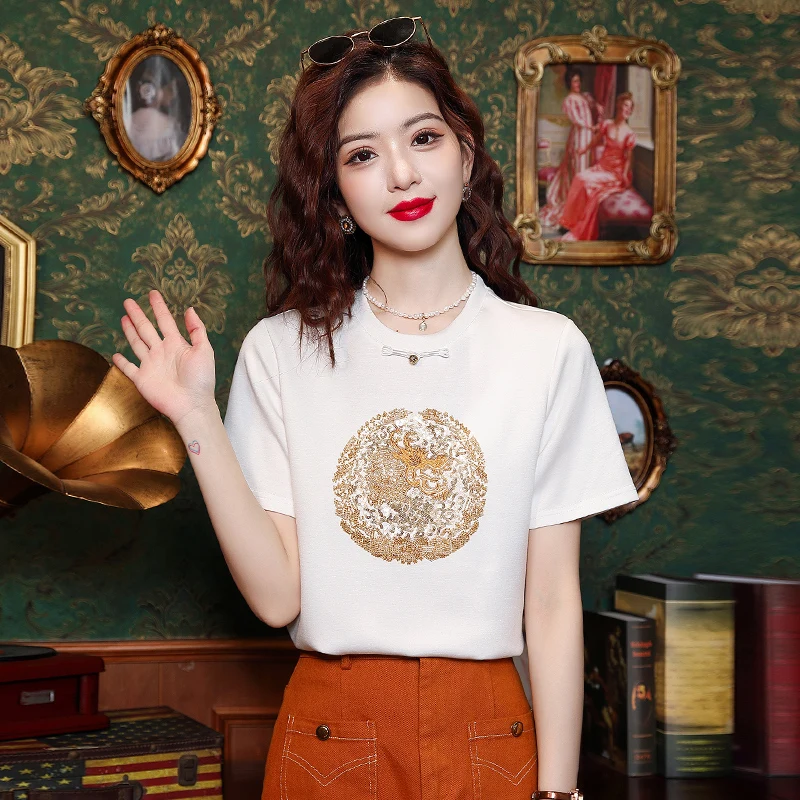 Summer Fashion Short Sleeve O-Neck Women Blouse Embroidery Casual Blouse Shirt Women Tops Blusas Mujer De Moda 2024 Verano J216
Summer Fashion Short Sleeve O-Neck Women Blouse Embroidery Casual Blouse Shirt Women Tops Blusas Mujer De Moda 2024 Verano J216