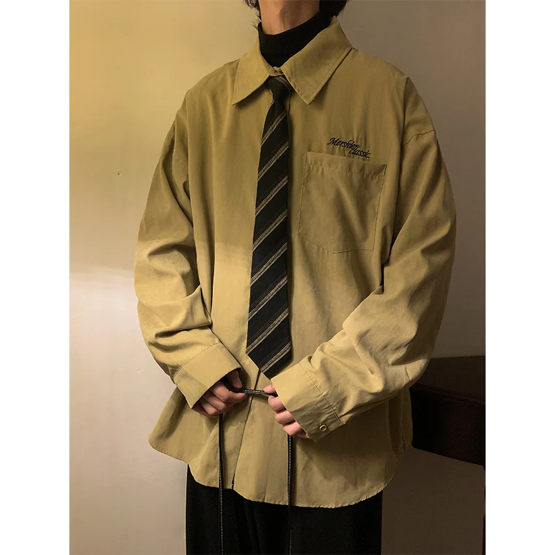 Loose Long Sve Men's irt Versatile Innerwear Outerwear Student een Button-Up Top Casual Classic Sle
Loose Long Sve Men's irt Versatile Innerwear Outerwear Student een Button-Up Top Casual Classic Sle
