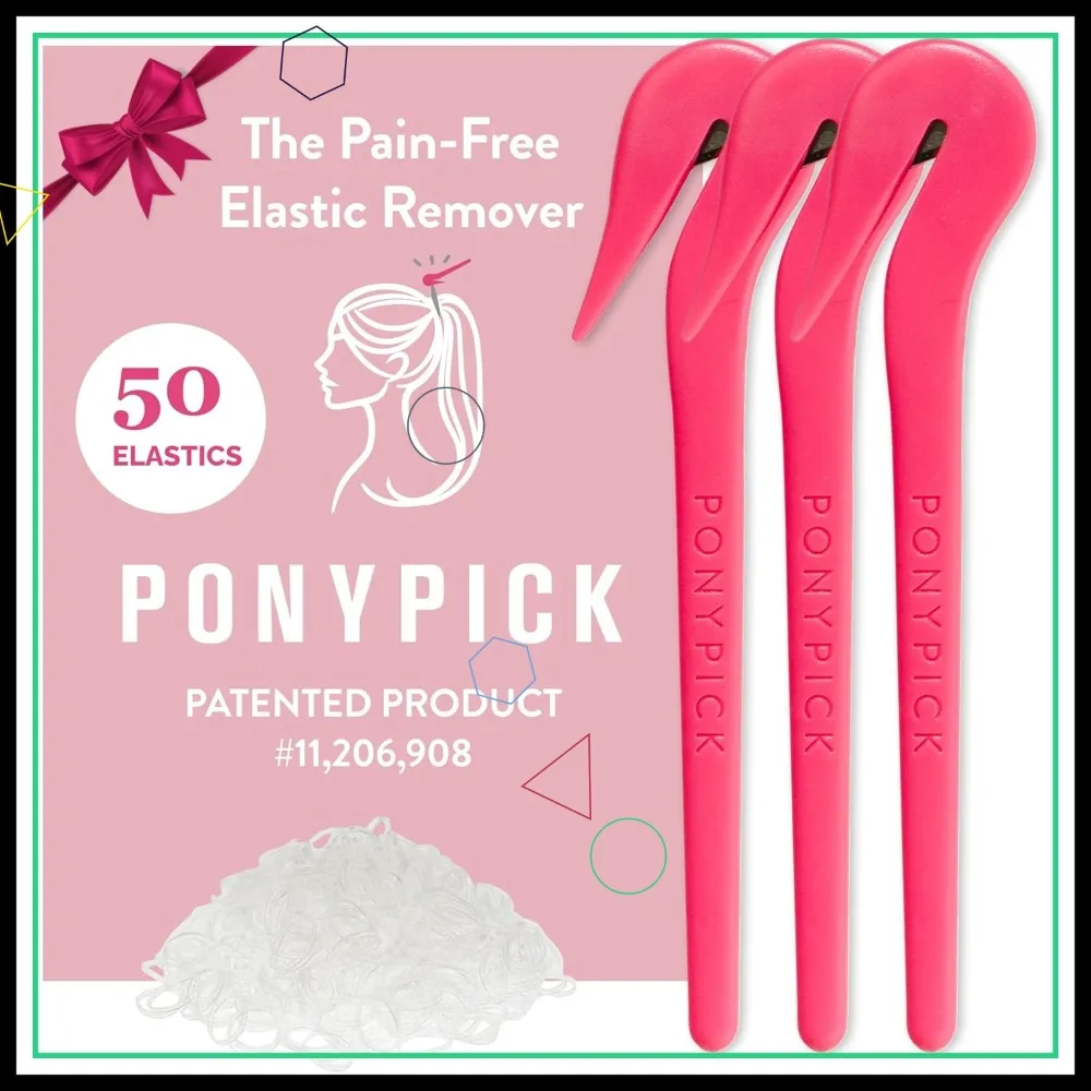 Hair Elastic Rubber Bands Cutter Tool, Easy Pain-Free Ponytail Cutter for Kids & Toddlers (3 Picks + 50 Elastics)
Hair Elastic Rubber Bands Cutter Tool, Easy Pain-Free Ponytail Cutter for Kids & Toddlers (3 Picks + 50 Elastics)