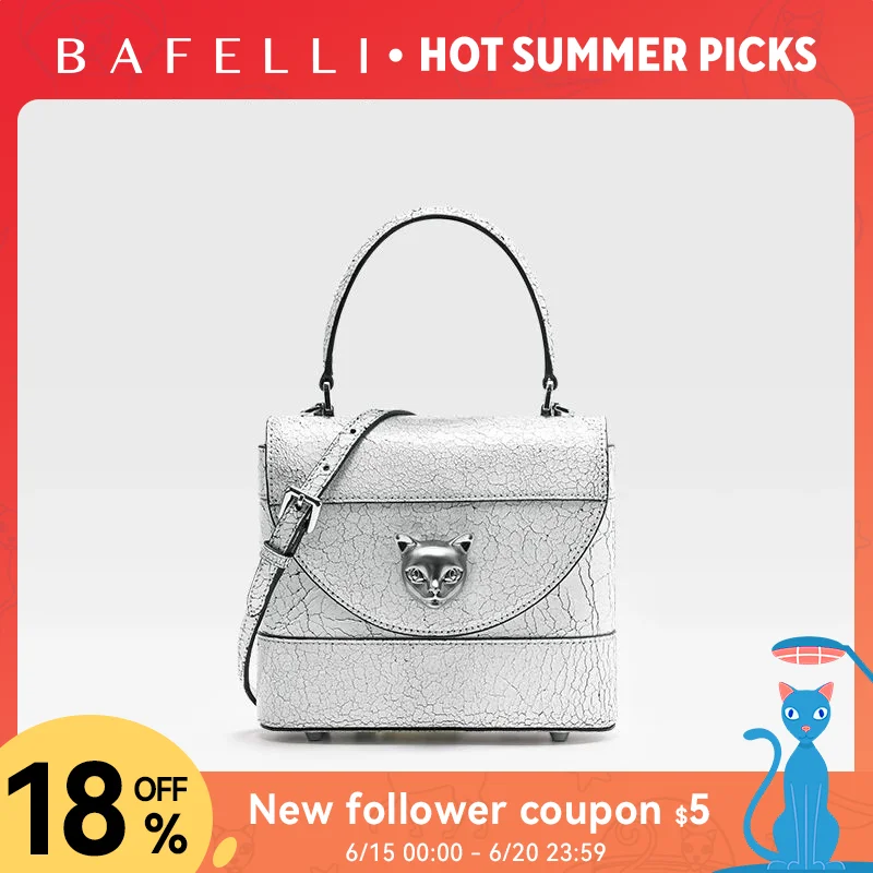 BAFELLI 2026 New Arrival: Unique Cracked Leather Shoulder Bag with Cat Head Design, Luxury Brand Mini Crossbody Bag
BAFELLI 2026 New Arrival: Unique Cracked Leather Shoulder Bag with Cat Head Design, Luxury Brand Mini Crossbody Bag
