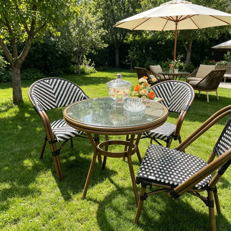 #Modern And Simple Aluminum Alloy Mesh Outdoor Table And Chair Set For Balcony Garden Restaurant Cafe Homestay
#Modern And Simple Aluminum Alloy Mesh Outdoor Table And Chair Set For Balcony Garden Restaurant Cafe Homestay