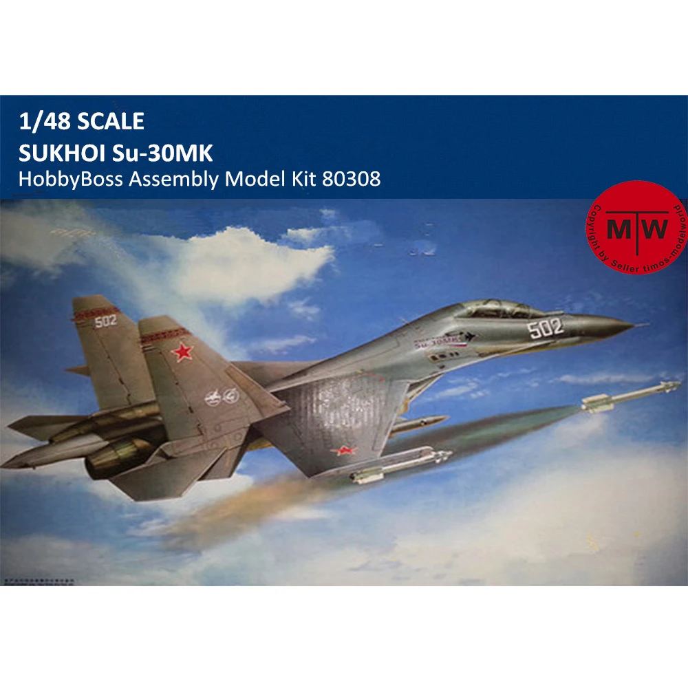 MiniHobby 80308 1/48 Scale SUKHOI Su-30MK Military Plastic Aircraft Assembly Model Kits
MiniHobby 80308 1/48 Scale SUKHOI Su-30MK Military Plastic Aircraft Assembly Model Kits