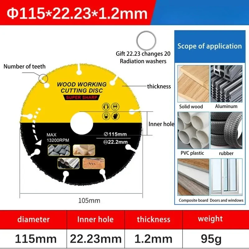 For Carbide Saw Blades Wood Cutting Disk Cutting Wood 115 mm Saw Disc Multitool Wood Cutter Angle Grinder
For Carbide Saw Blades Wood Cutting Disk Cutting Wood 115 mm Saw Disc Multitool Wood Cutter Angle Grinder