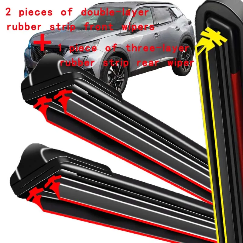 For Peugeot 2008 P24 MK2 2019-2023 2020 2021 Wiper Front & Rear Wiper Blades Windshield Windscreen Window Brushes 24"+16"+12"
For Peugeot 2008 P24 MK2 2019-2023 2020 2021 Wiper Front & Rear Wiper Blades Windshield Windscreen Window Brushes 24"+16"+12"
