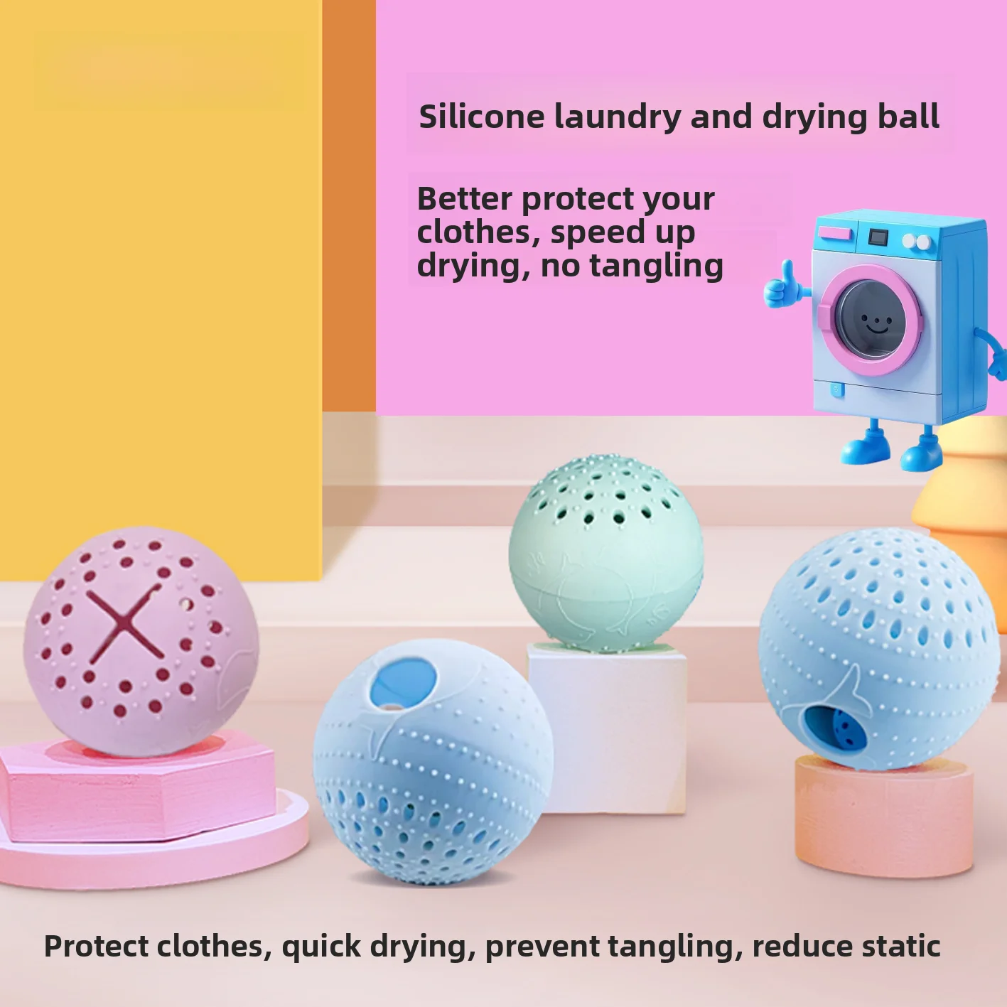WlaiMeow Drying Ball Silicone Quick Dry down Jacket Clothing Moisture Proof Washing Ball for Clothes Storage And Organization
WlaiMeow Drying Ball Silicone Quick Dry down Jacket Clothing Moisture Proof Washing Ball for Clothes Storage And Organization