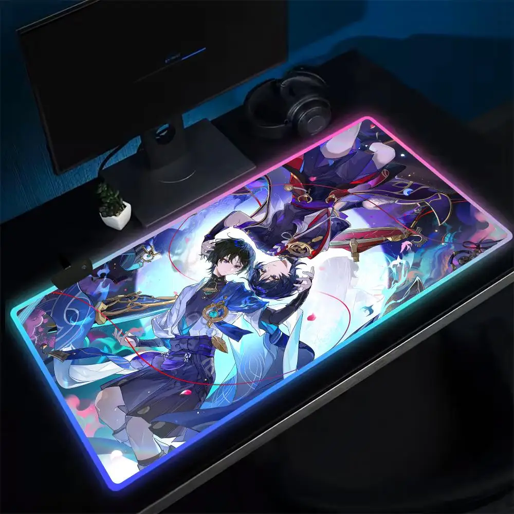 Игровой коврик для мыши Genshin Kunikuzushi, игровой коврик для мыши в стиле аниме, светодиодные настольные коврики с подсветкой, резиновые настольные коврики XXL RGB
Игровой коврик для мыши Genshin Kunikuzushi, игровой коврик для мыши в стиле аниме, светодиодные настольные коврики с подсветкой, резиновые настольные коврики XXL RGB