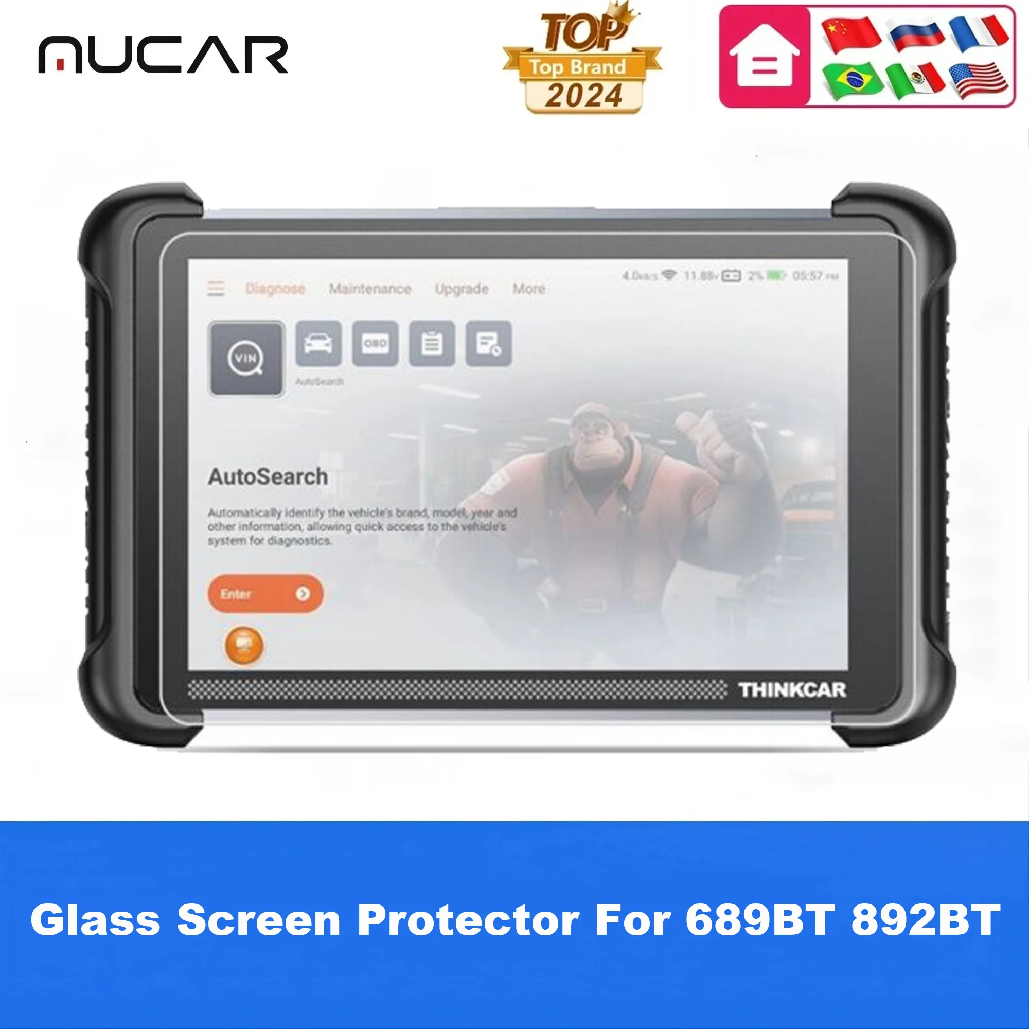 Защитное стекло из закаленного стекла для THINKCAR Thinkscan 689BT MUCAR 892BT MUCAR VO8 8-дюймовый диагностический инструмент 9H Защита экрана
Защитное стекло из закаленного стекла для THINKCAR Thinkscan 689BT MUCAR 892BT MUCAR VO8 8-дюймовый диагностический инструмент 9H Защита экрана