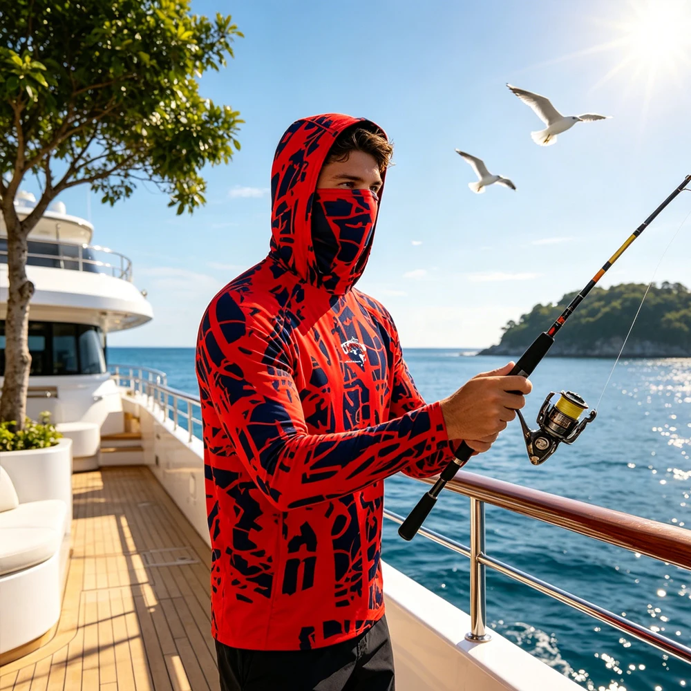 UPF50+ UV Hoodie Men Long Sleeve Fishing Hoodie Shirt Outdoor Sports Fishing Wear High Quality Fishing Clothing Top for Fishing
UPF50+ UV Hoodie Men Long Sleeve Fishing Hoodie Shirt Outdoor Sports Fishing Wear High Quality Fishing Clothing Top for Fishing