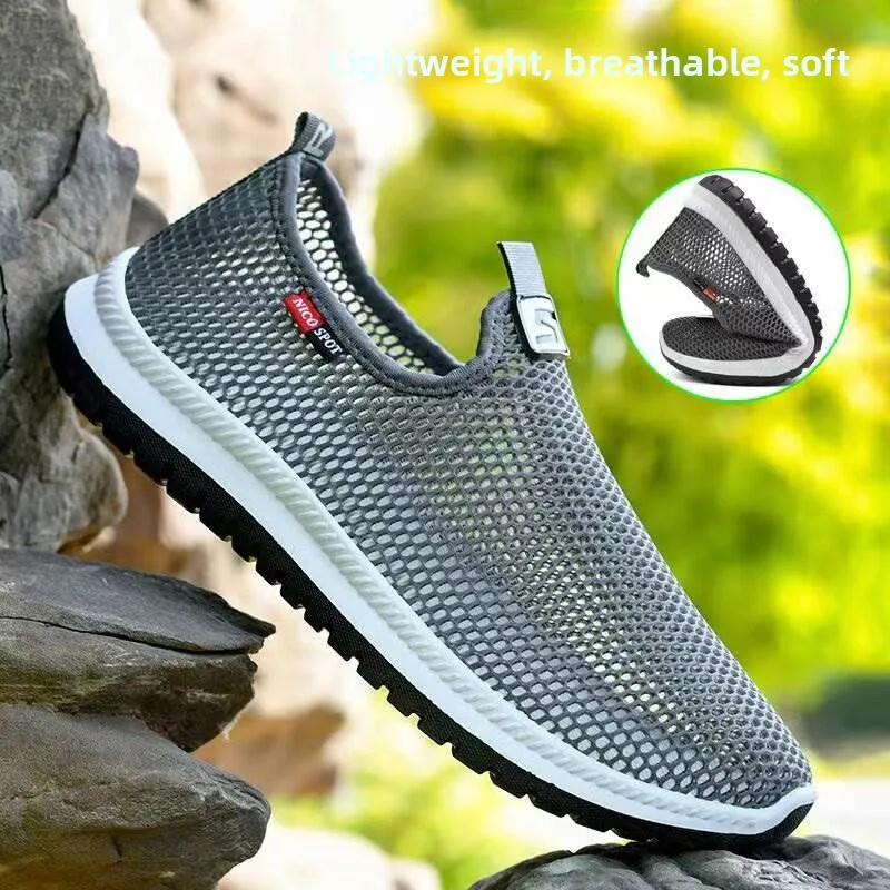 Men's Summer Thin Breathable Mesh Hollow Lightweight Quick-Dry Stream Trudging Shoes Beach Sports Sandals Slip-On Casual Loafers
Men's Summer Thin Breathable Mesh Hollow Lightweight Quick-Dry Stream Trudging Shoes Beach Sports Sandals Slip-On Casual Loafers