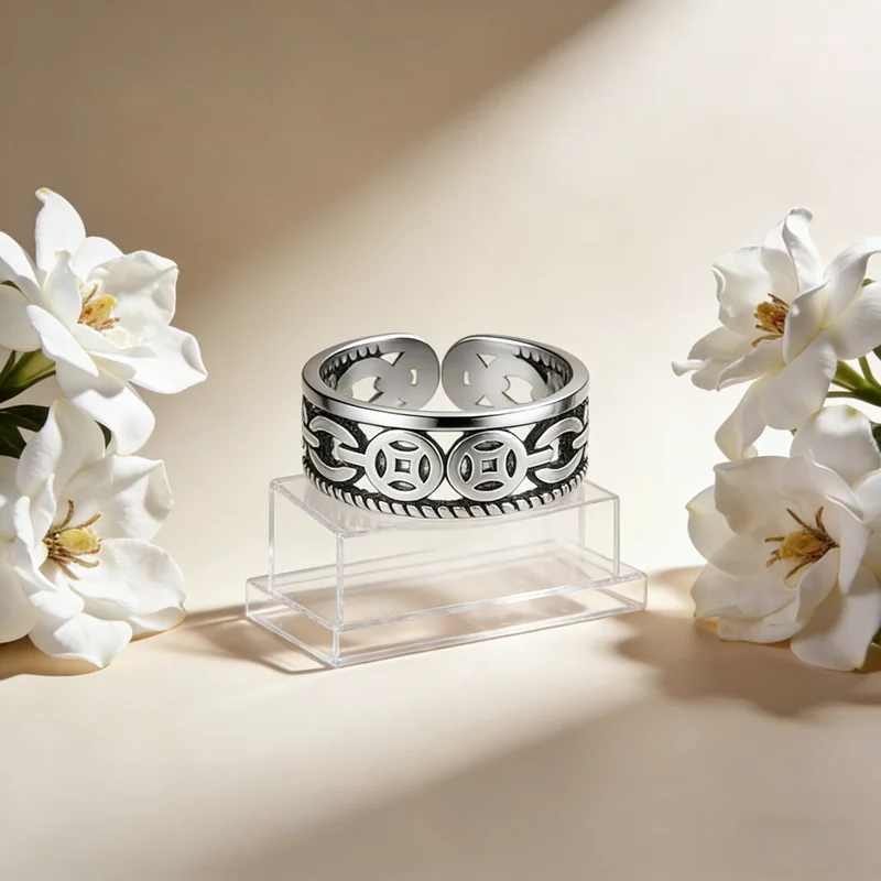 Ancient Coins Pattern Finger Ring For Women Real 925 Sterling Silver Adjustable Ring Fine Jewelry New Arrivals Accessory
Ancient Coins Pattern Finger Ring For Women Real 925 Sterling Silver Adjustable Ring Fine Jewelry New Arrivals Accessory