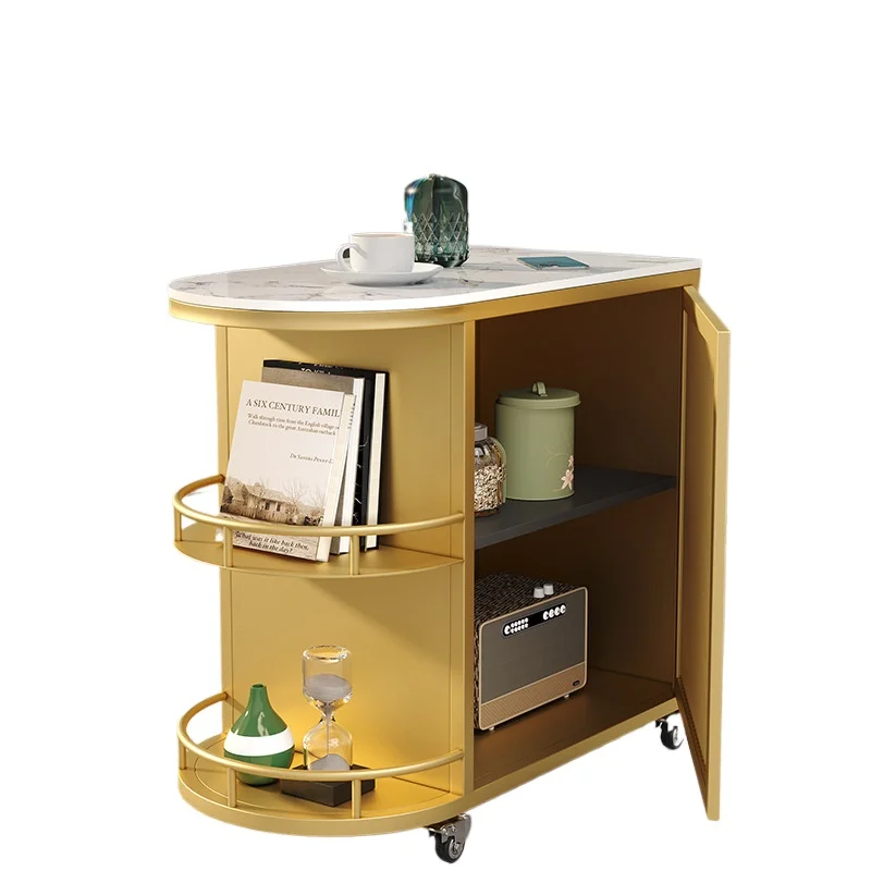 Mobile tea table trolley living room light luxury rock slab tea cabinet balcony
Mobile tea table trolley living room light luxury rock slab tea cabinet balcony