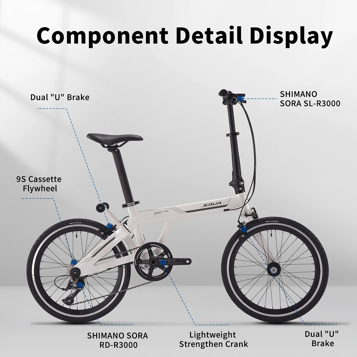 SAVA - Z3 Carbon Fibre Single-Arm Folding Bike,20-inch Adult Folding Bicycle, with SHIMANO SORA 9-Speed Dual U Brake Bike
SAVA - Z3 Carbon Fibre Single-Arm Folding Bike,20-inch Adult Folding Bicycle, with SHIMANO SORA 9-Speed Dual U Brake Bike
