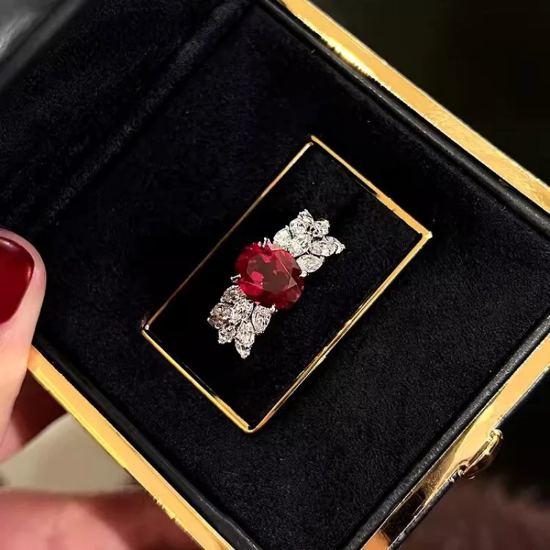 3-carat AAA zircon ruby wide version 925 sterling silver ring - fashionable jewelry for women's engagement, wedding, and party o
3-carat AAA zircon ruby wide version 925 sterling silver ring - fashionable jewelry for women's engagement, wedding, and party o