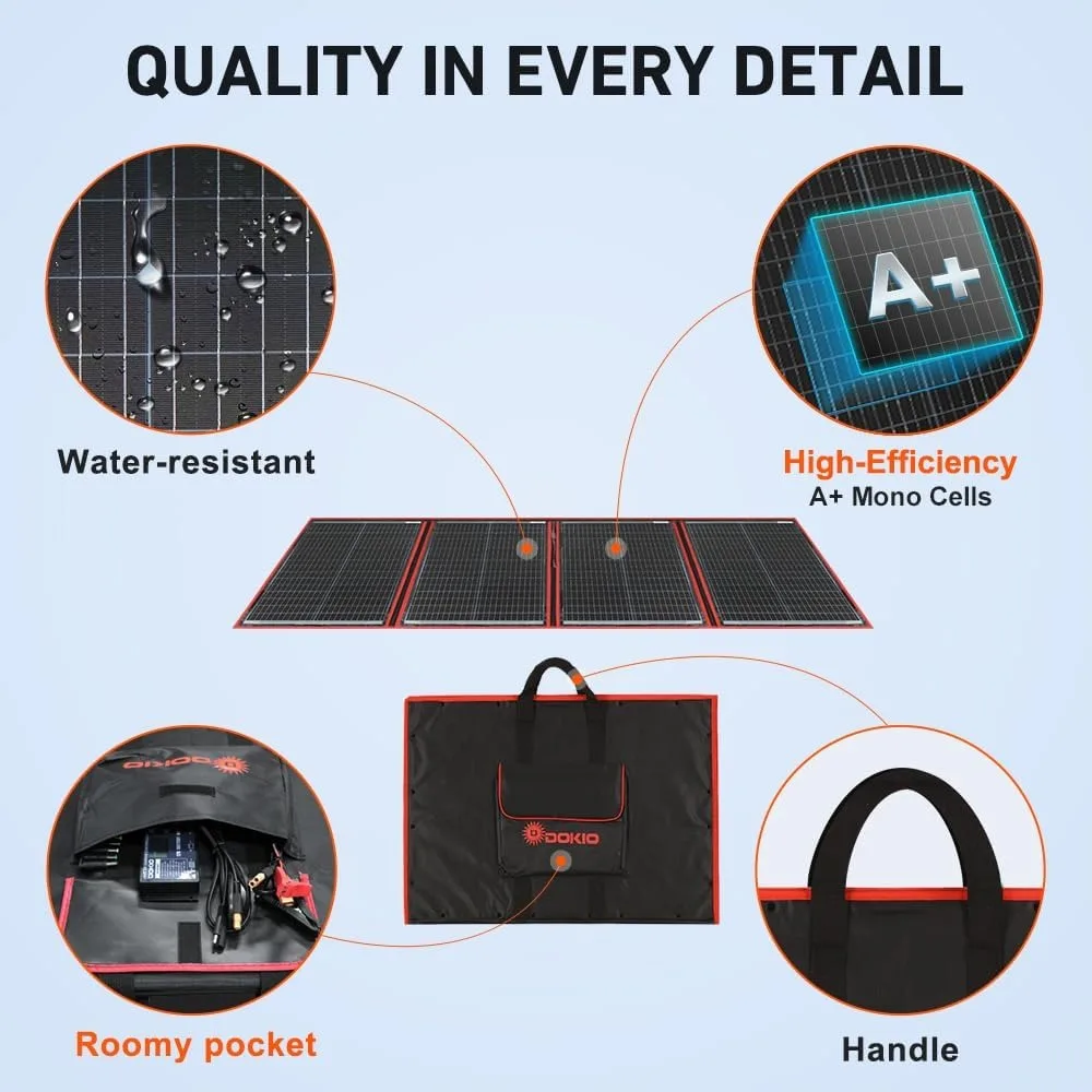 200W Portable Foldable Solar Panel Kit with Controller Dual USB Charger for 12V Batteries Power Stations RV Camping Emergency
200W Portable Foldable Solar Panel Kit with Controller Dual USB Charger for 12V Batteries Power Stations RV Camping Emergency