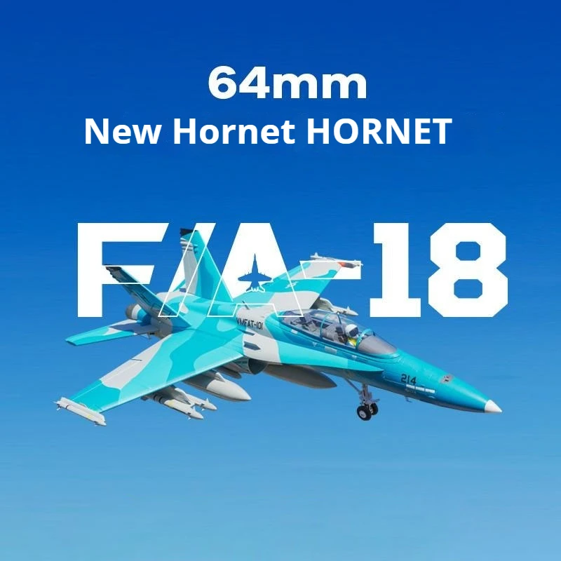 New 64mm F-18 Simulation Remote Control Efficient Power Outdoor Stunt Performance High-Speed Assembly Fixed Wing Aircraft Model
New 64mm F-18 Simulation Remote Control Efficient Power Outdoor Stunt Performance High-Speed Assembly Fixed Wing Aircraft Model