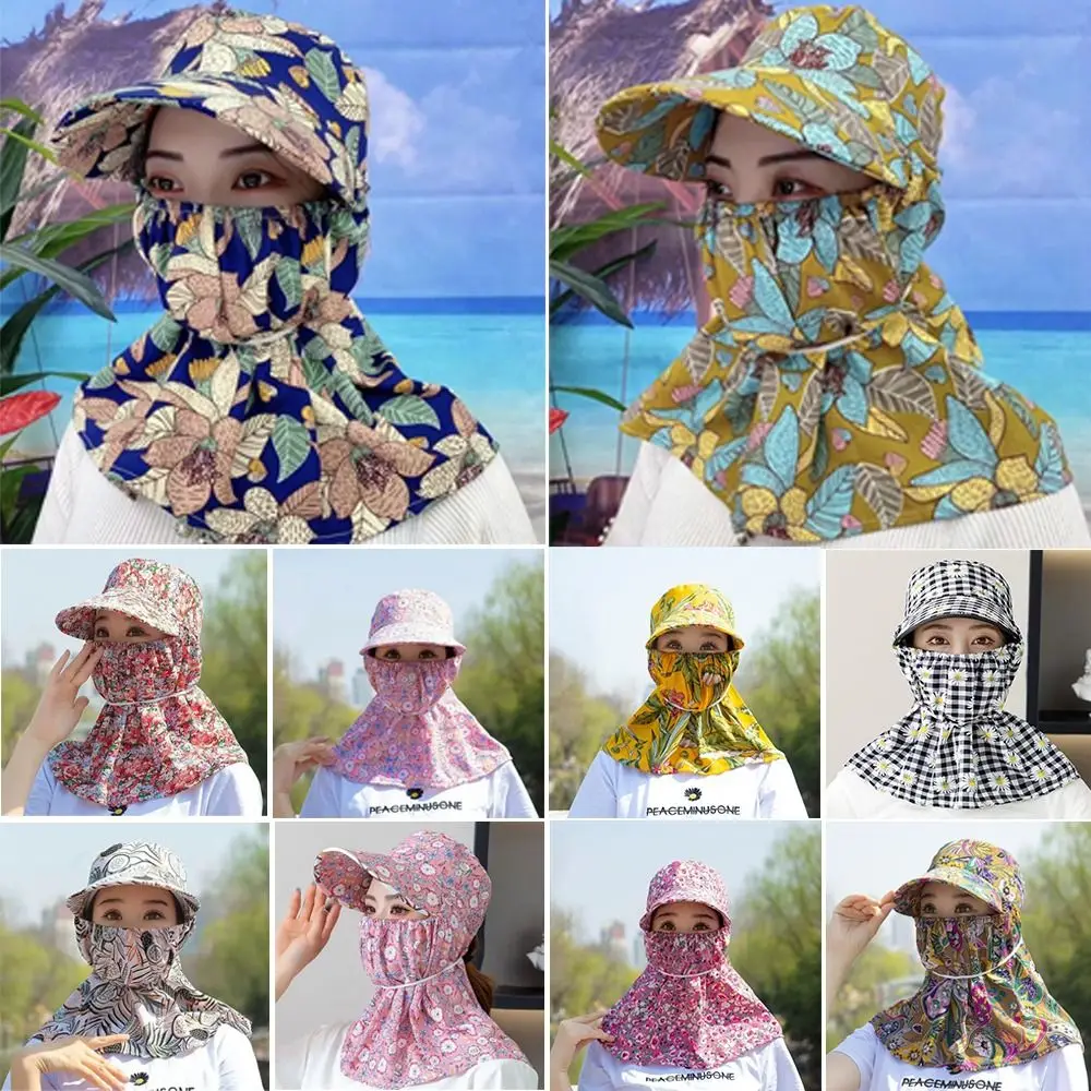 Casual Wide Brim Sun Hat Breathable Neck Protection Sun Visor Cap with Mask Anti-UV Sunscreen Hat Summer
Casual Wide Brim Sun Hat Breathable Neck Protection Sun Visor Cap with Mask Anti-UV Sunscreen Hat Summer