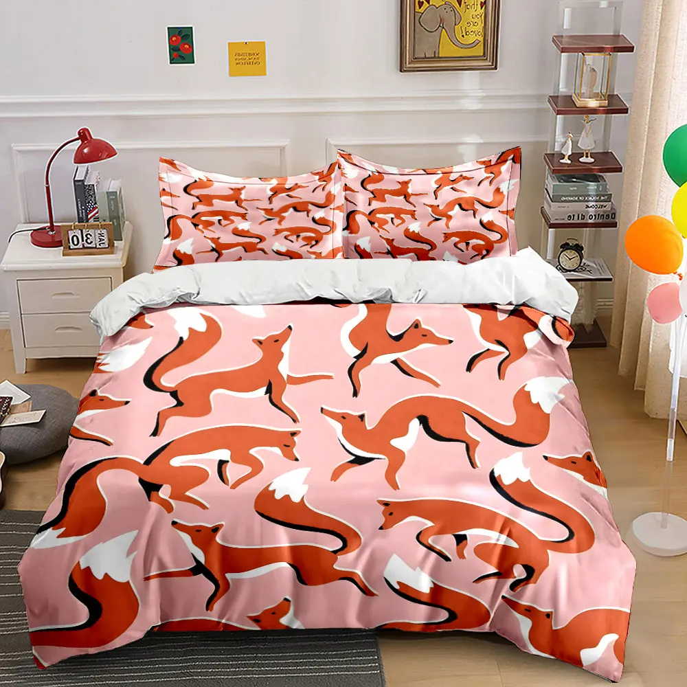 "Playful Fox-Themed Design Set" Exquisite three-piece bedding set gift for kids and adults
"Playful Fox-Themed Design Set" Exquisite three-piece bedding set gift for kids and adults