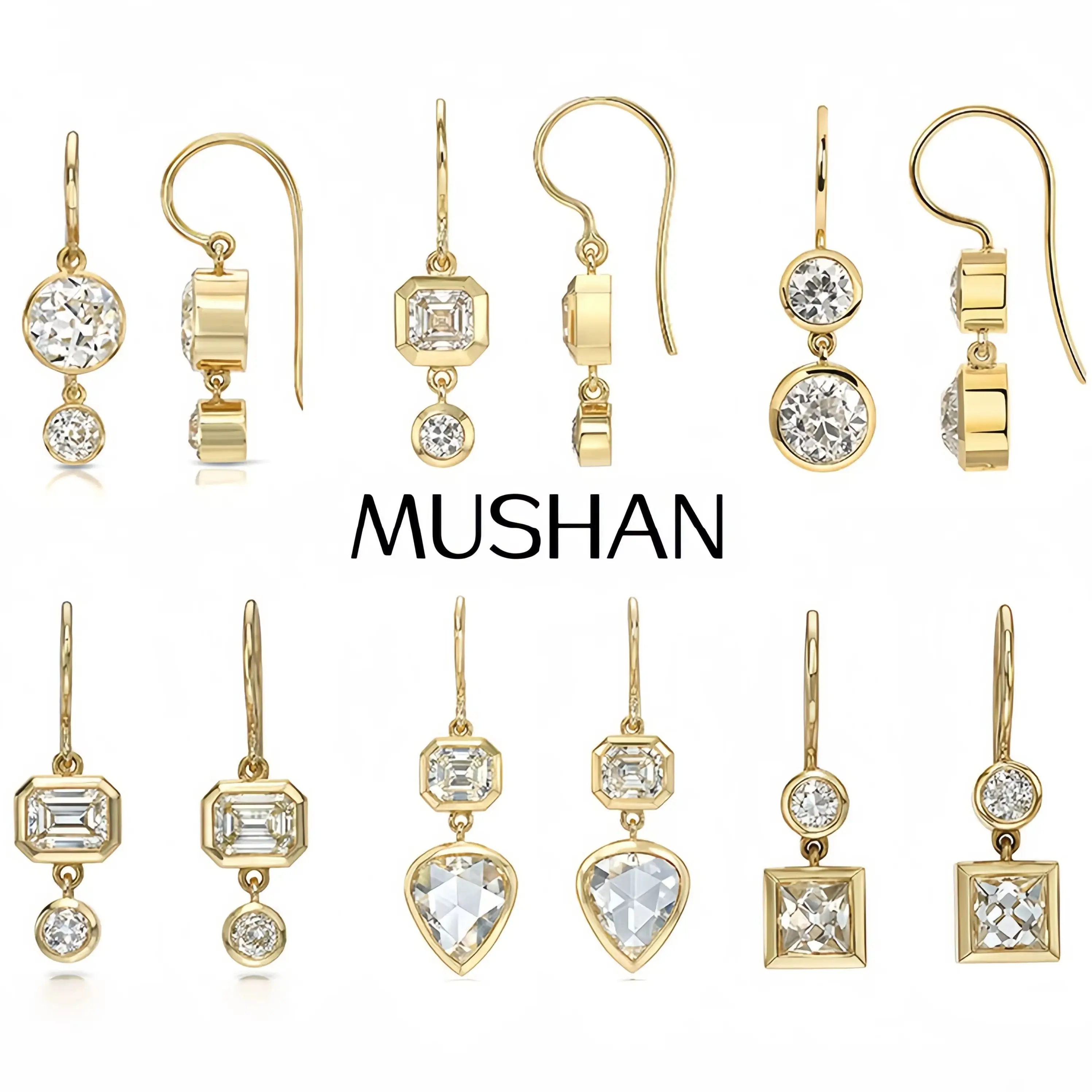 MUSHAN Bespoke Luxury Jewelry Moissanite Diamond Stud Drop Earrings 925 Sterling Silver Pendant Earrings D Color VVS1 Level
MUSHAN Bespoke Luxury Jewelry Moissanite Diamond Stud Drop Earrings 925 Sterling Silver Pendant Earrings D Color VVS1 Level