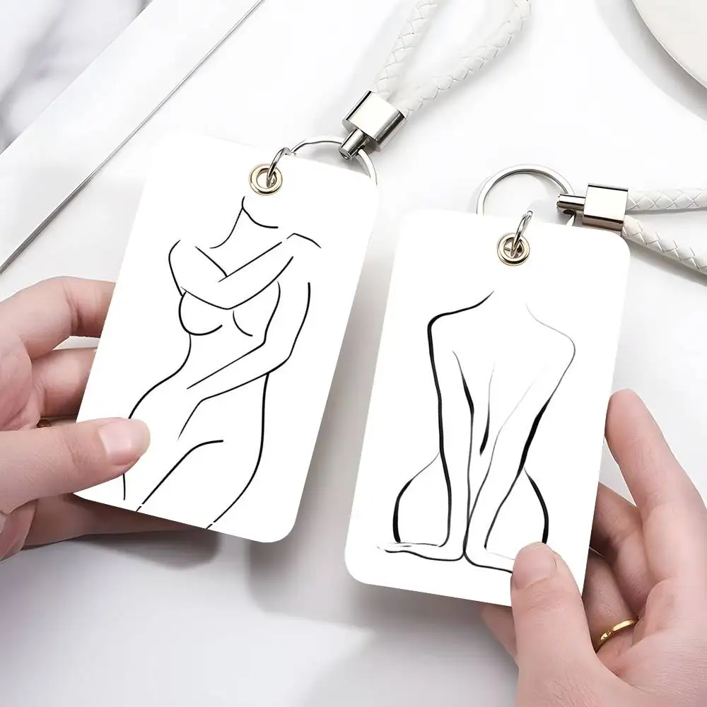 1pc Minimalist Nude Female Line Card Case Keychain Access Card Bag Key Tag Ring Leather Card Holder Key Ring Access
1pc Minimalist Nude Female Line Card Case Keychain Access Card Bag Key Tag Ring Leather Card Holder Key Ring Access