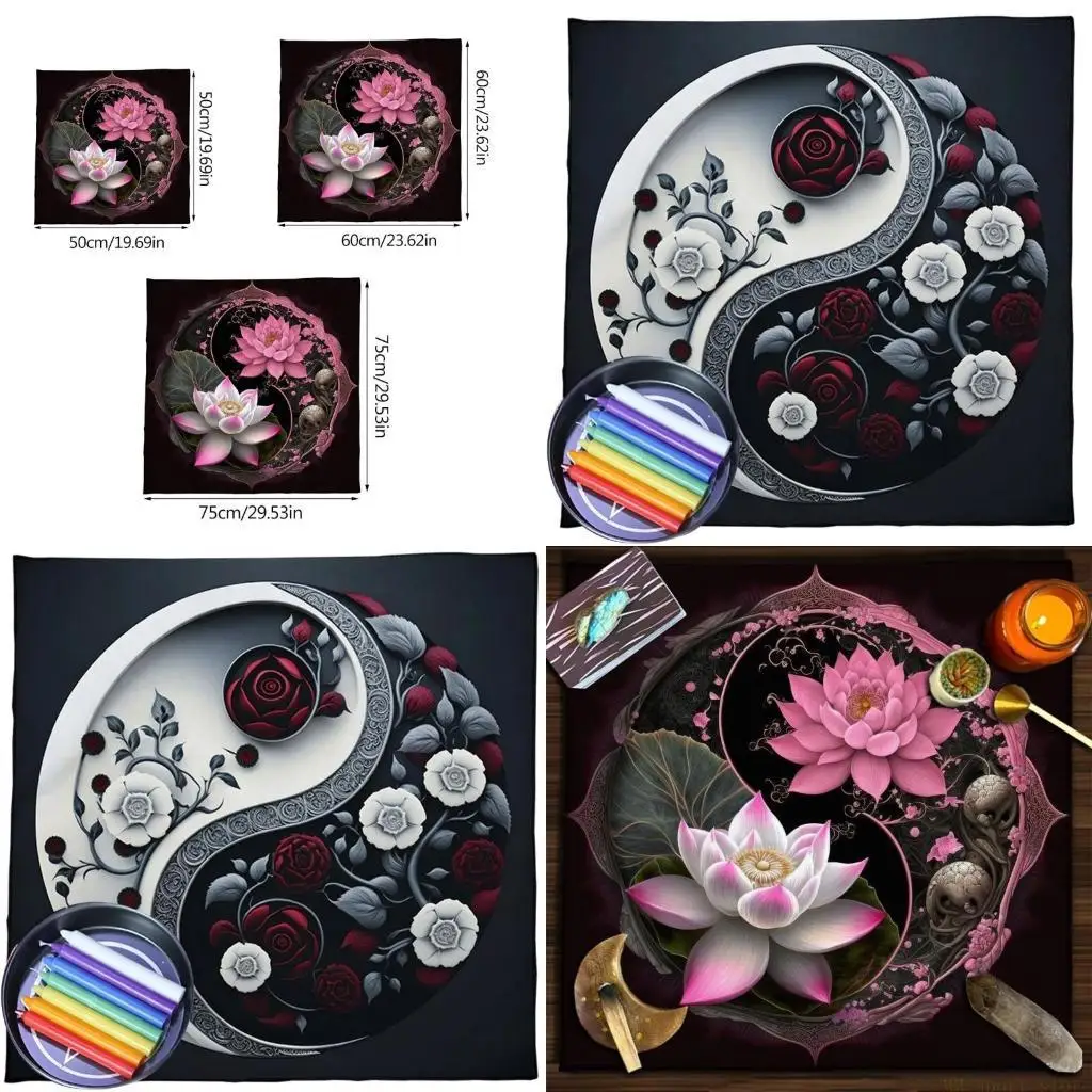 31BE Flower TaiChi Altars Cloth Tarots Tablecloth Tapestry Witchcrafts Supply
31BE Flower TaiChi Altars Cloth Tarots Tablecloth Tapestry Witchcrafts Supply