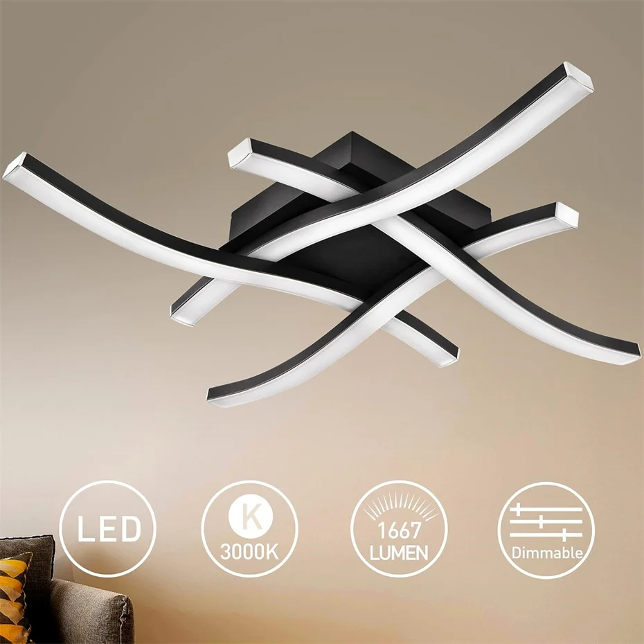 Modern Dimmable LED Ceiling Light Curved Minimalist Flush Mount Ceiling Light Fixture Lamp for Bedroom Foyer Kitchen Chandelier
Modern Dimmable LED Ceiling Light Curved Minimalist Flush Mount Ceiling Light Fixture Lamp for Bedroom Foyer Kitchen Chandelier