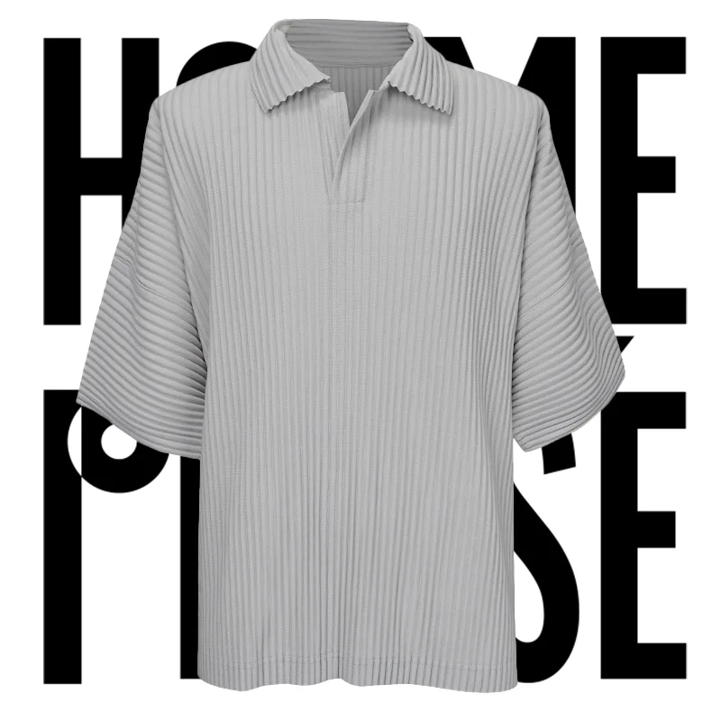 Miyake Pleated Original Polo Shirt Men 2024 Summer Casual Simple Short-sleeved Lapel Mens T-shirt Solid Versatile Men's Clothing
Miyake Pleated Original Polo Shirt Men 2024 Summer Casual Simple Short-sleeved Lapel Mens T-shirt Solid Versatile Men's Clothing