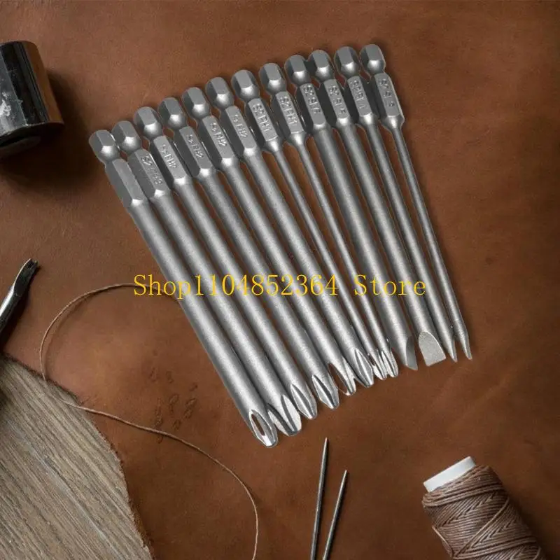 652F Alloys Steel 100mm Long Screwdriver Bit Set of 12 with Sandblasted Finish Hexagonal Shank for Power Tool Applications
652F Alloys Steel 100mm Long Screwdriver Bit Set of 12 with Sandblasted Finish Hexagonal Shank for Power Tool Applications