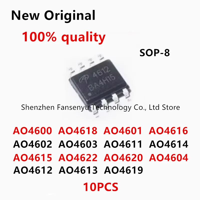 (10piece)100% New AO4611 AO4612 AO4613 AO4614 AO4615 AO4616 AO4618 AO4619 AO4620 AO4622 AO4600 AO4601 AO4602 AO4603 AO4604 sop8
(10piece)100% New AO4611 AO4612 AO4613 AO4614 AO4615 AO4616 AO4618 AO4619 AO4620 AO4622 AO4600 AO4601 AO4602 AO4603 AO4604 sop8
