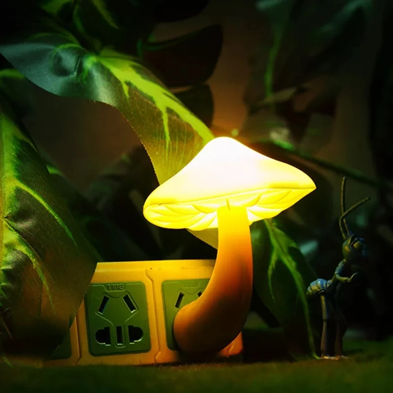 LED Night Lights Mushroom Shape Automatic Sensor Wall Lamps for Kid Room Bedside Lamp US/EU Plug Bedroom Decor Christmas Gift
LED Night Lights Mushroom Shape Automatic Sensor Wall Lamps for Kid Room Bedside Lamp US/EU Plug Bedroom Decor Christmas Gift