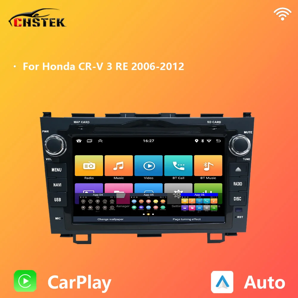 CHSTEK Car Radio Stereo Carplay For Honda CR-V 3 RE CRV 2006-2012 Multimedia Player WIFI GPS Navigation Bluetooth Android Auto
CHSTEK Car Radio Stereo Carplay For Honda CR-V 3 RE CRV 2006-2012 Multimedia Player WIFI GPS Navigation Bluetooth Android Auto