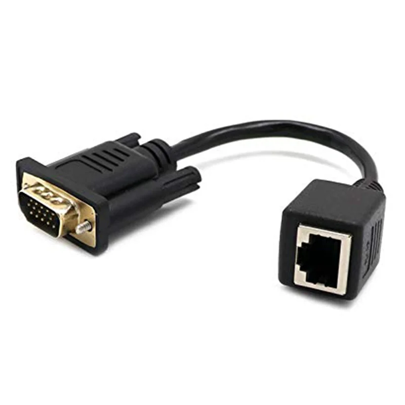 6X адаптер VGA к RJ45 Сетевой кабель к разъему сетевого кабеля VGA Монитор к разъему сетевого кабеля Удлинитель VGA
6X адаптер VGA к RJ45 Сетевой кабель к разъему сетевого кабеля VGA Монитор к разъему сетевого кабеля Удлинитель VGA