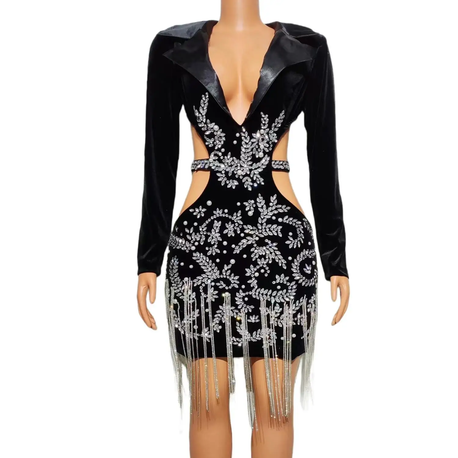 Sexy Crystal Suit Jacket Stage Performance Wear Formal Club Mini Dress Evening Party Blazer Coats Women Blazer Dress Shangguhei
Sexy Crystal Suit Jacket Stage Performance Wear Formal Club Mini Dress Evening Party Blazer Coats Women Blazer Dress Shangguhei