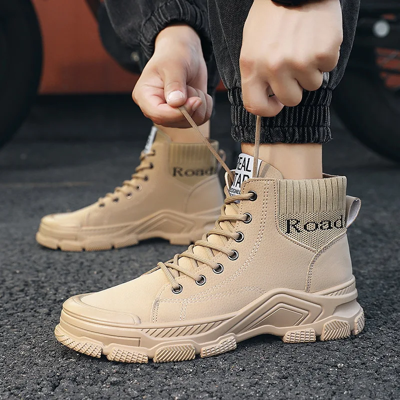 Work Shoes Men PU Leather High-top Casual Shoes Platform Ankle Boots Men 2022 Autumn Winter Fashion Non-slip Boot Botines
Work Shoes Men PU Leather High-top Casual Shoes Platform Ankle Boots Men 2022 Autumn Winter Fashion Non-slip Boot Botines