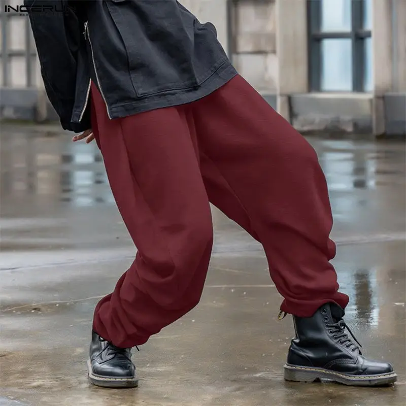 INCERUN Men Irregular Pants Solid Color Joggers Elastic Waist Trousers Men Streetwear Loose 2026 Fashion Casual Male Long Pants
INCERUN Men Irregular Pants Solid Color Joggers Elastic Waist Trousers Men Streetwear Loose 2026 Fashion Casual Male Long Pants
