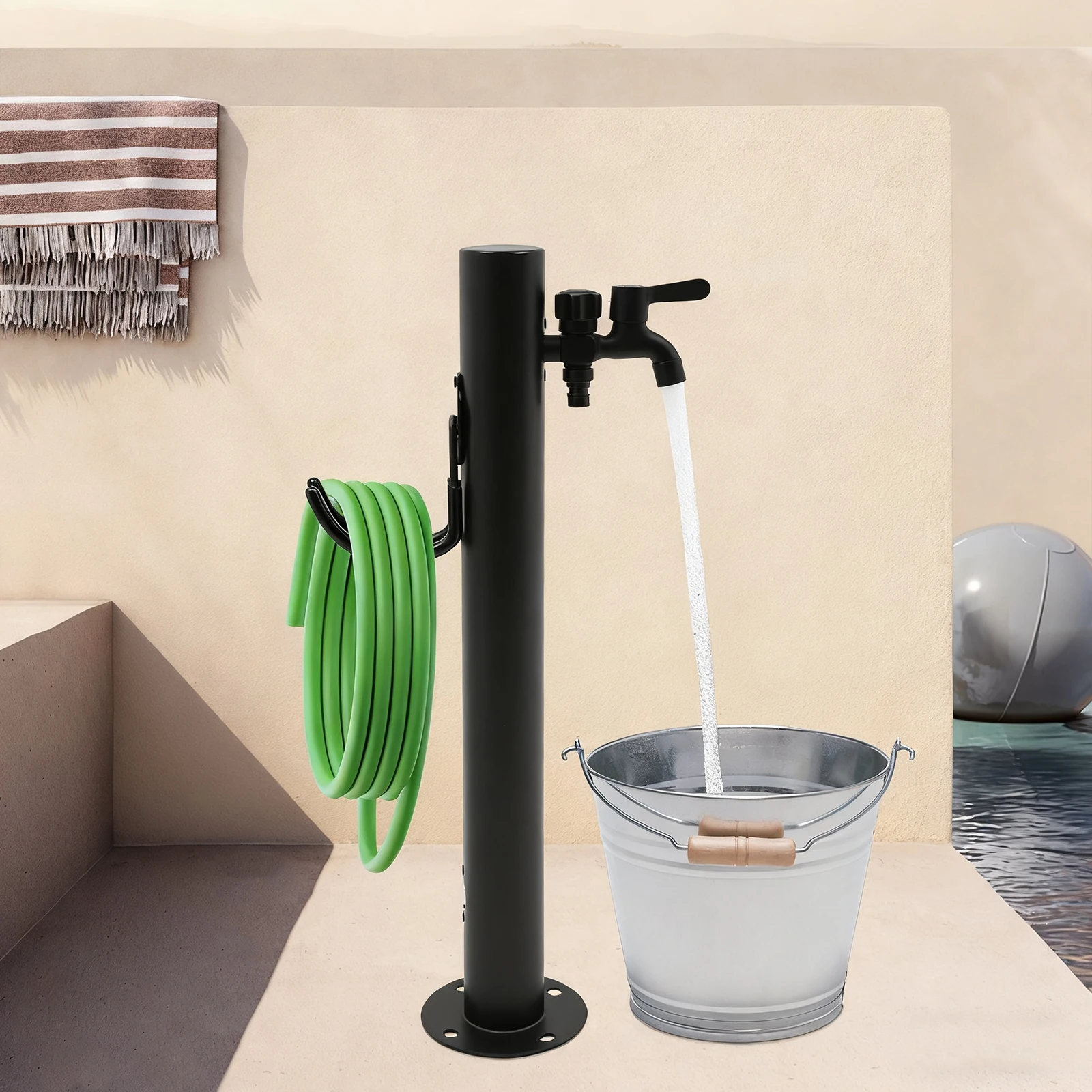 Outdoor Vertical Garden Water Column Faucet, 2 Spigots with Hose Holder, 304 Stainless Steel Dual Side/Bottom Inlet Garden, Car
Outdoor Vertical Garden Water Column Faucet, 2 Spigots with Hose Holder, 304 Stainless Steel Dual Side/Bottom Inlet Garden, Car