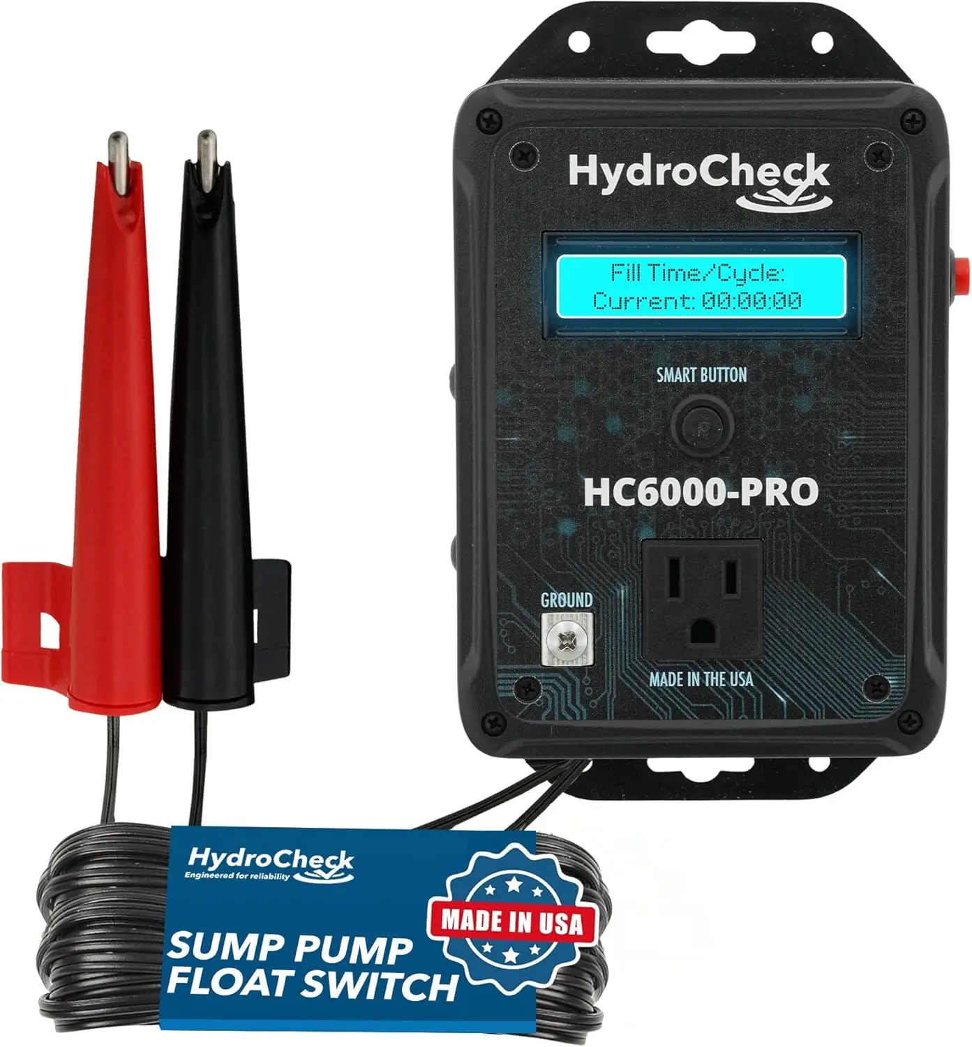 HC6000-PRO Smart Sump Pump Float Switch & Performance Monitor w/Data Tracking, LCD Screen Display Real-Time Information
HC6000-PRO Smart Sump Pump Float Switch & Performance Monitor w/Data Tracking, LCD Screen Display Real-Time Information